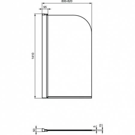 Экран для прямоугольной ванны Ideal Standard CONNECT 2, T9924V3